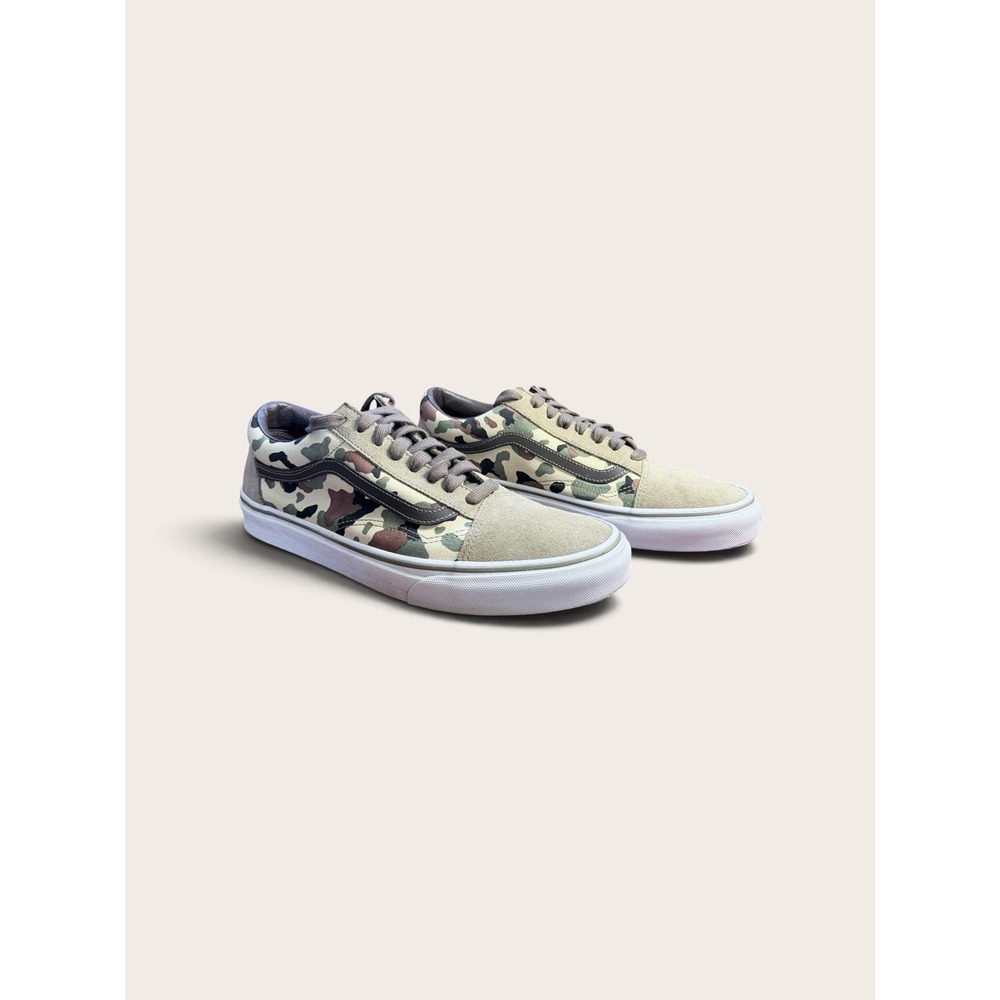 VANS Old Skool Men's Camo Suede/Canvas Lace-Up Sneakers Rubber Sole 12
